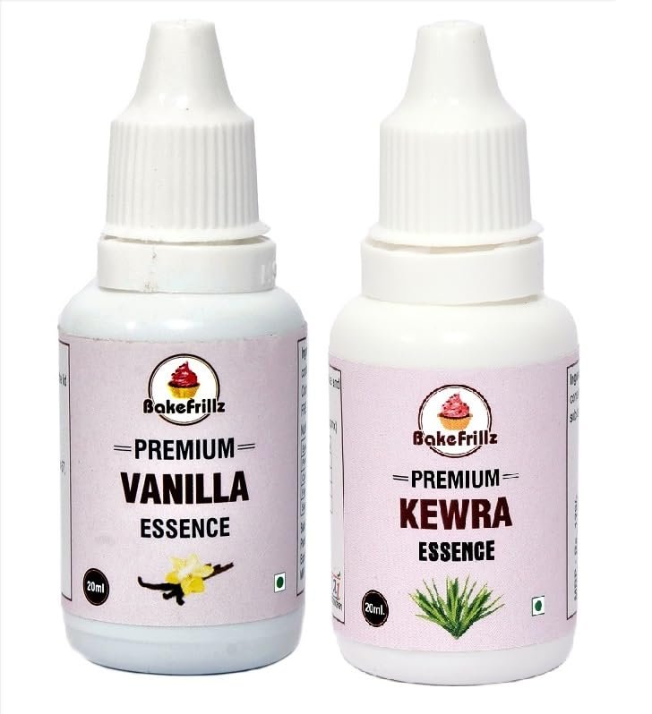 Bake Frillz Exotic Food Essence (20 ml x 2) (Kewra & Vanilla)