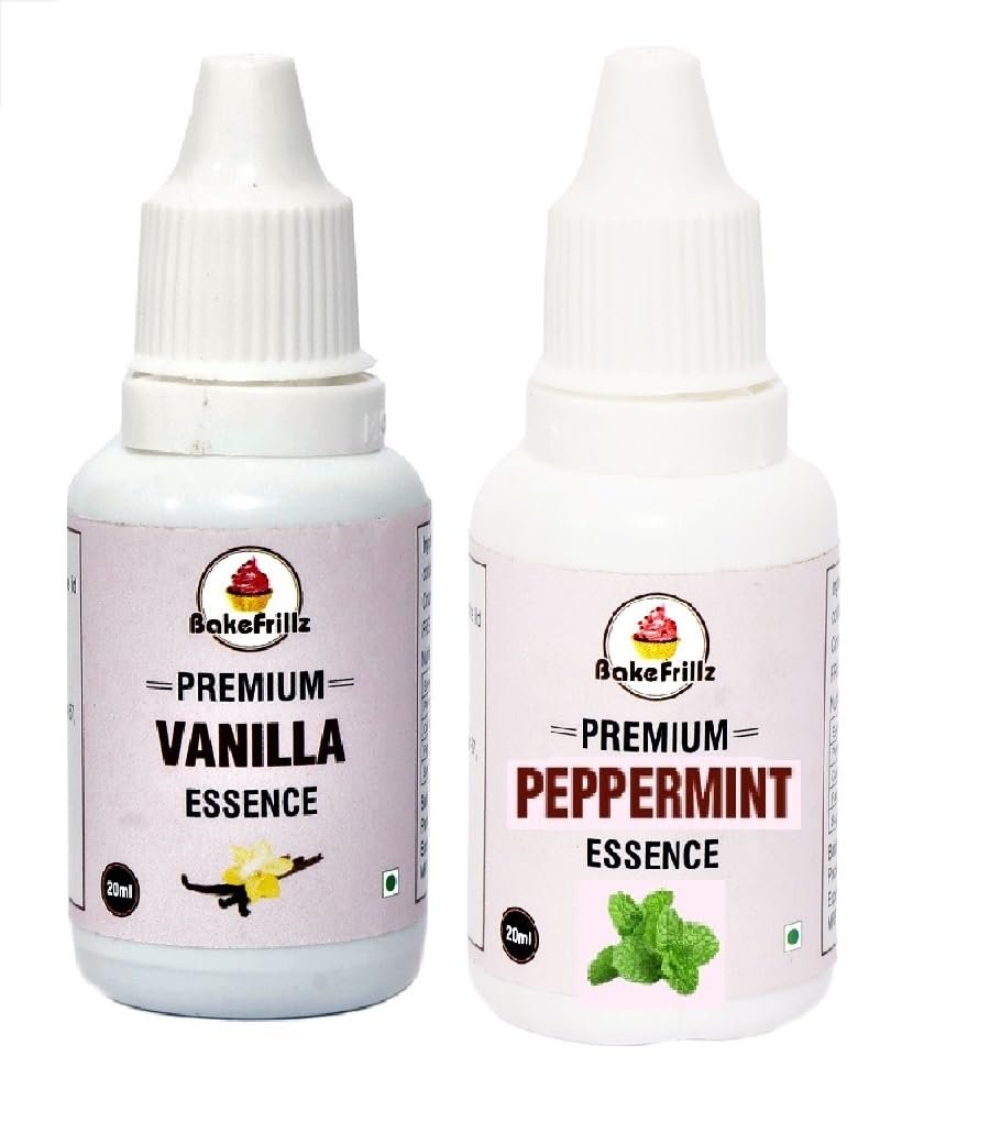 Bake Frillz Exotic Food Essence (20 ml x 2) (Peppermint & Vanilla)