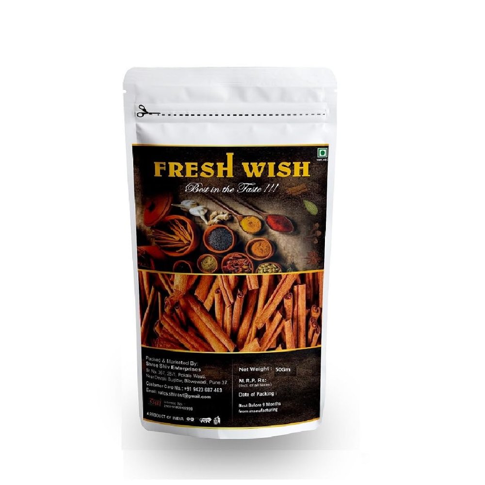 Fresh Wish Cinnamon Ceylon, Whole Dalchini Sticks 50gm