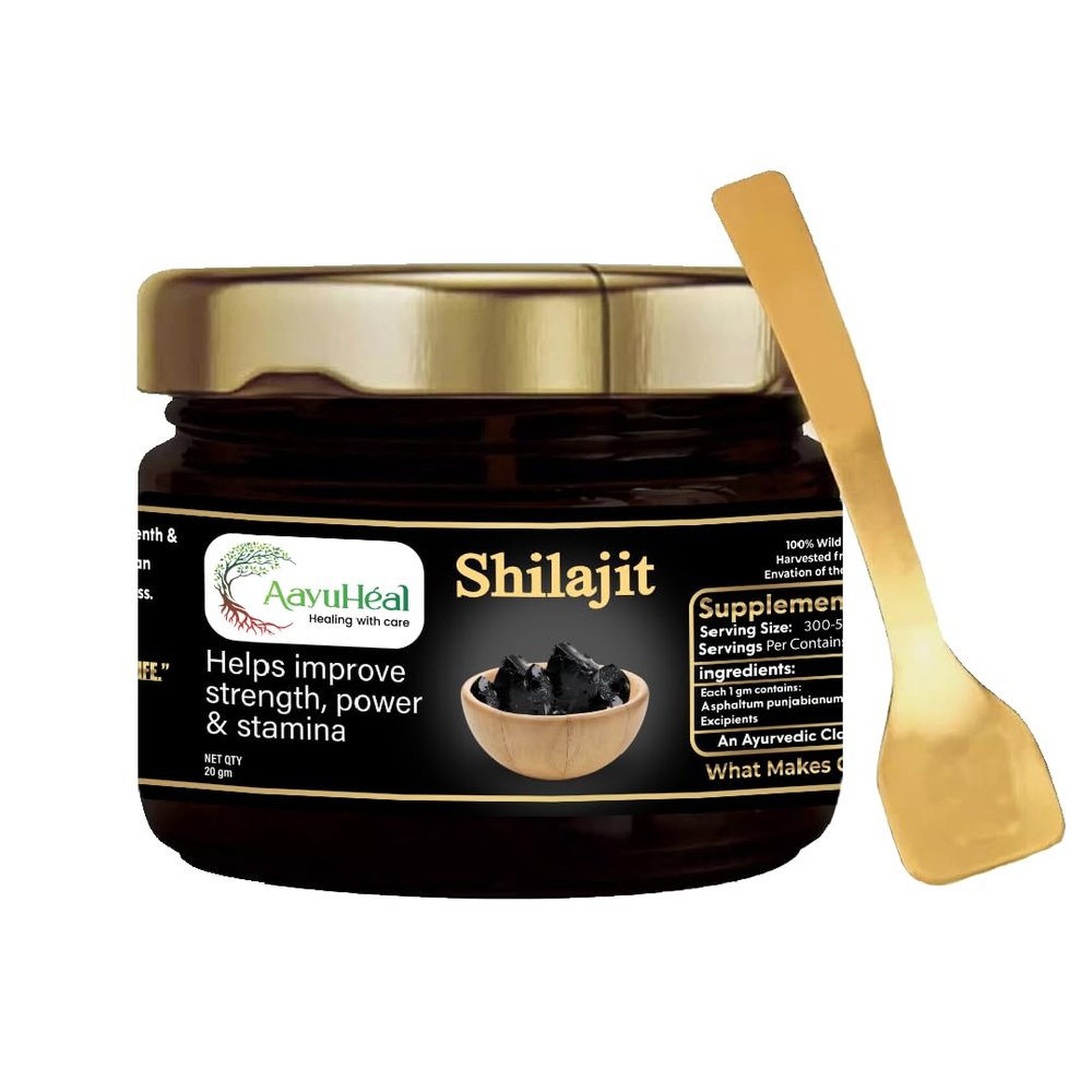 AayuHeal Himalayan Shilajit Resin 20gm for Strength and Stamina | Enriched with Fulvic Acid