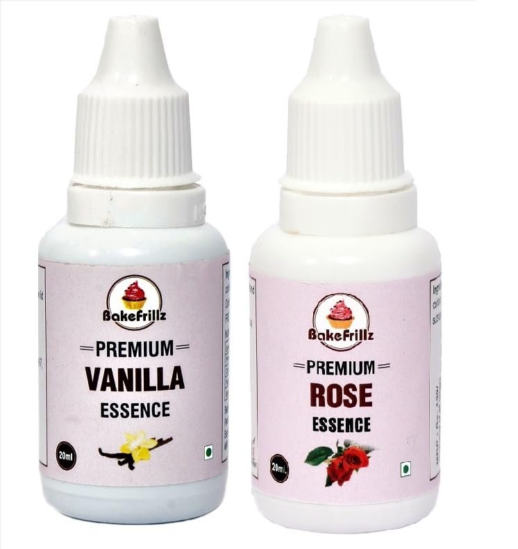 Bake Frillz Exotic Food Essence (20 ml x 2) (Rose & Vanilla)