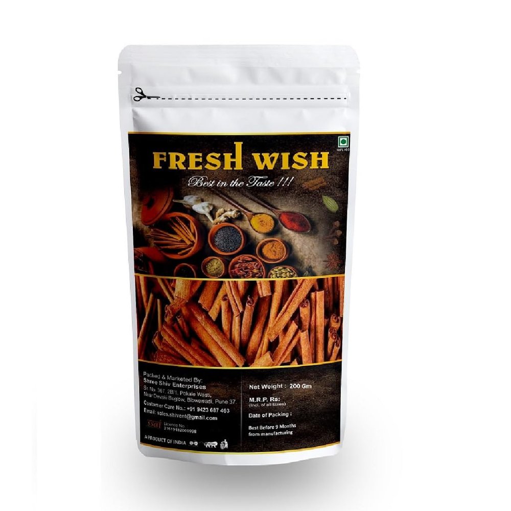 Fresh Wish Cinnamon Ceylon, Whole Dalchini Sticks 200gm