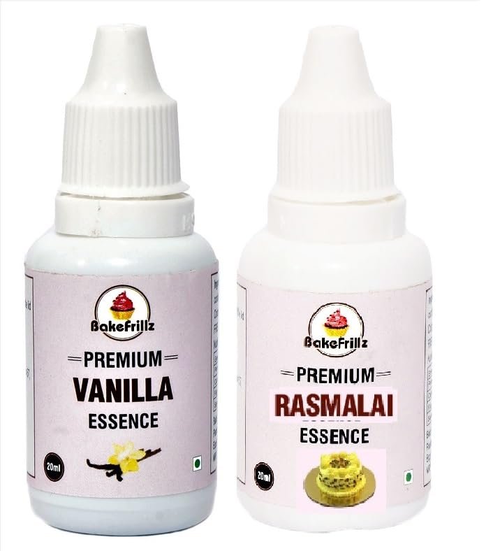 Bake Frillz Exotic Food Essence (20 ml x 2) (Rasmalai & Vanilla)