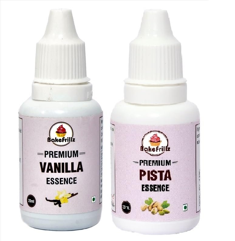 Bake Frillz Exotic Food Essence (20 ml x 2) (Pista & Vanilla)