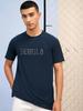 Mack Jonney Oversized | Loose Fit | Half Sleeves 100% Cotton Round Neck Printed T-Shirt for Men-MACK194 Navy Blue view 3