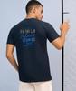 Mack Jonney Oversized | Loose Fit | Half Sleeves 100% Cotton Round Neck Printed T-Shirt for Men-MACK194 Navy Blue view 4