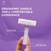 Azah Disposable Body Razor for Women [Pack of 3] | Hair Removal Machine for Arms, Underarms, Legs & Bikini Area | Quick & Painless Razor with Rubber Grip & 3 Precision Blades view 3