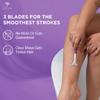 Azah Disposable Body Razor for Women [Pack of 3] | Hair Removal Machine for Arms, Underarms, Legs & Bikini Area | Quick & Painless Razor with Rubber Grip & 3 Precision Blades view 4