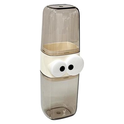 ARKRIZA 1PC'S Teeth Cleaning Accessories Storage Suit Holder,Stylish and Portable Tooth Brush case Cover Travel Wash Cup,Electric ToothbrushHigh Beauty Three-in-One Travel Cup (Pack of 1, Brown)