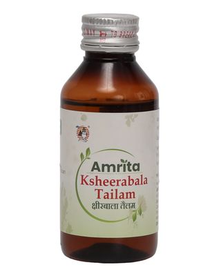 Amrita Ksheerbala Tailam | Ayurvedic Massage Oil | Helps Manage Neuro-Muscular Pains | Active Ayurveda (200 ml)