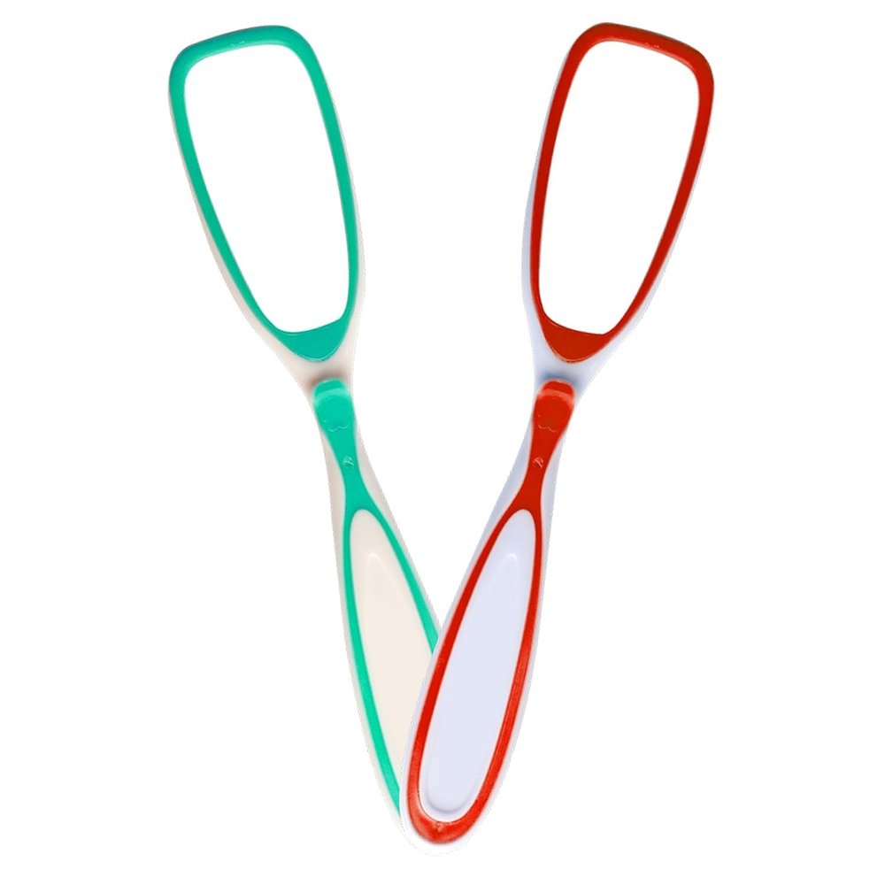 Aparonz Pack of 2 Plastic single handle Tongue Cleaner for Healthy Oral Care, Helps Fight Bad Breath, Easy to Use for Adults and Kids, Travel Friendly.
