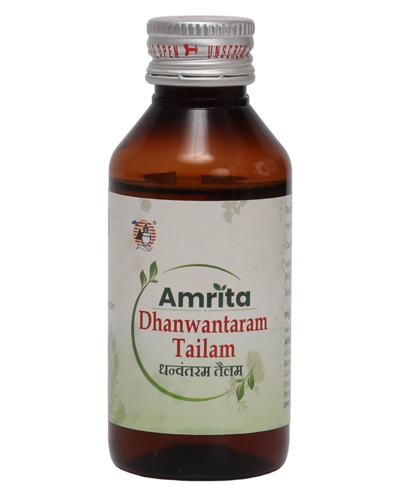 Amrita Dhanwantram Tailam | Therapeutic Massage Oil | Active Ayurveda (100 ml)