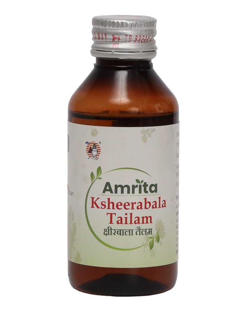 Amrita Ksheerbala Tailam | Ayurvedic Massage Oil | Helps Manage Neuro-Muscular Pains | Active Ayurveda (100 ml)