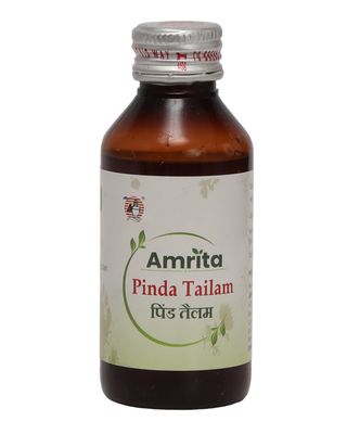 Amrita Pinda Tailam | Ayurvedic Massage Oil | Natural Pain Reliever | Active Ayurveda (200 ml)