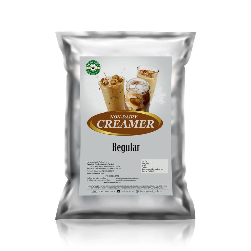 Tea Planet Creamer NDC Regular Flavor | Rich, Creamy, & Dairy-Free Powder for Teas, Coffees, Desserts & More | Non-GMO, Easy to Mix, (1000GMS, Regular)