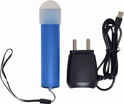 Portable Vein Finder with LED Light, Rechargeable, USB Charging Cable and Adapter, Blue