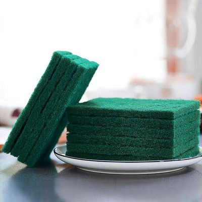 ARPANA BRIGHT Heavy Duty Scouring Pads, Green, Kitchen Cleaning Scrubbers for Utensils, Pack of 10