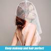 Disposable Makeup Protector Hood Disposable Non Woven Makeup Face Cover Clothing Protector Breathable Cosmetic Mask for Women Girl Dressing Wedding Travel Supply Pack of 50 view 2