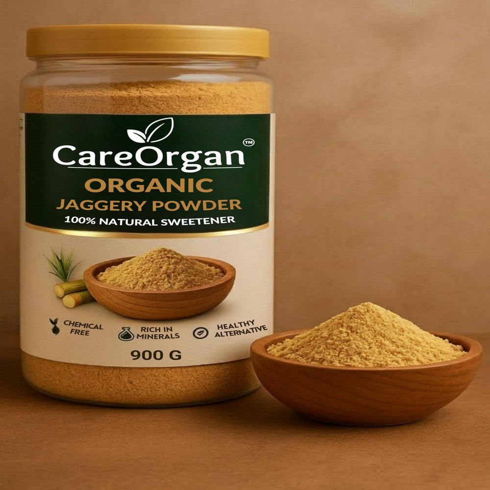 CareOrgan 100% Natural Jaggery Powder 900 gms [Pure, Natural, Chemical-free] Desi Gur Powder/Gud Powder