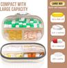 Bitnex Travel Pill Organizer,7 Day Portable Pill Case, Medicine box, portable travel pill box weekly with large compartments moisture-proof pill case for vitamin, Medicine, pills, supplements view 2