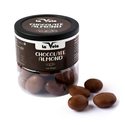 Chocolate Almond Dragees 142g (5oz) Jar | Premium Milk Chocolate Coated Roasted Almonds | Crunchy Gourmet Nuts for Snacking & Gifting | Indulgent Cocoa Treats Festive & Luxury Chocolate Gift