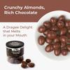 Chocolate Almond Dragees 142g (5oz) Jar | Premium Milk Chocolate Coated Roasted Almonds | Crunchy Gourmet Nuts for Snacking & Gifting | Indulgent Cocoa Treats Festive & Luxury Chocolate Gift view 3