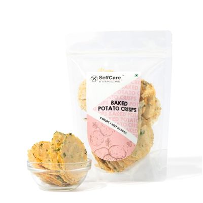 SelfCare By Suman Agarwal Baked Potato Crisps - Pack of 1 70g | Healthy - Baked - No Transfat - Gluten Free | Savoury - Snack - Namkeen | Spicy Crunchy & Chatpata - Tea time Snacking | Travel Friendly