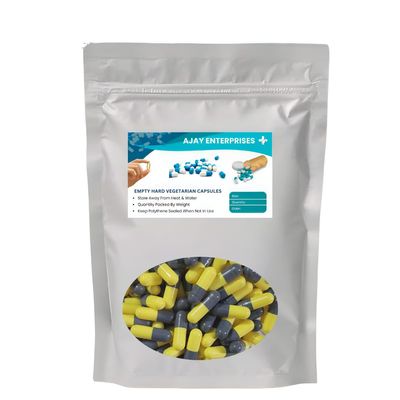 AJAY ENTERPRISES Empty Gelatin Capsules (Pack of 5000) (Yellow-Grey, SIZE 0 (500 MG))