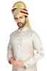 PRIYAKANT SAFAWALA Men's Traditional Wedding Collection Dupion Handcrafted Safa (Pheta/Pagdi/Turban) For Wedding And Engagement Use It [Maroon - Fown, Free - Size, Adjustable System] view 4