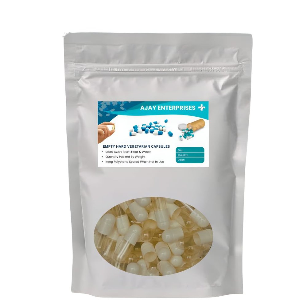 AJAY ENTERPRISES Empty Gelatin Capsules SIZE 0 (500 MG) (Pack of 5000) (CARAMEL WHITE, SIZE 0 (500 MG))
