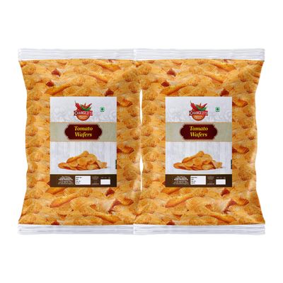CHANGEZI'S bawarchi khana - Holi Festive Selection potato wafers chips - tomato wafers - wafer - wafers chips - wafer chips Tomato Wafers With Free Holi water balloons-850g*2Pack