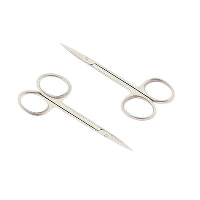 Deekam Nose Scissors Beard Mustache Eyebrow Trimmer Stainless Steel Set - Pack of 2 Pcs