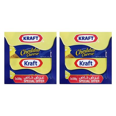 Krafts Cheddar Cheese deliciously creamy taste - Pack of 4 x 250g