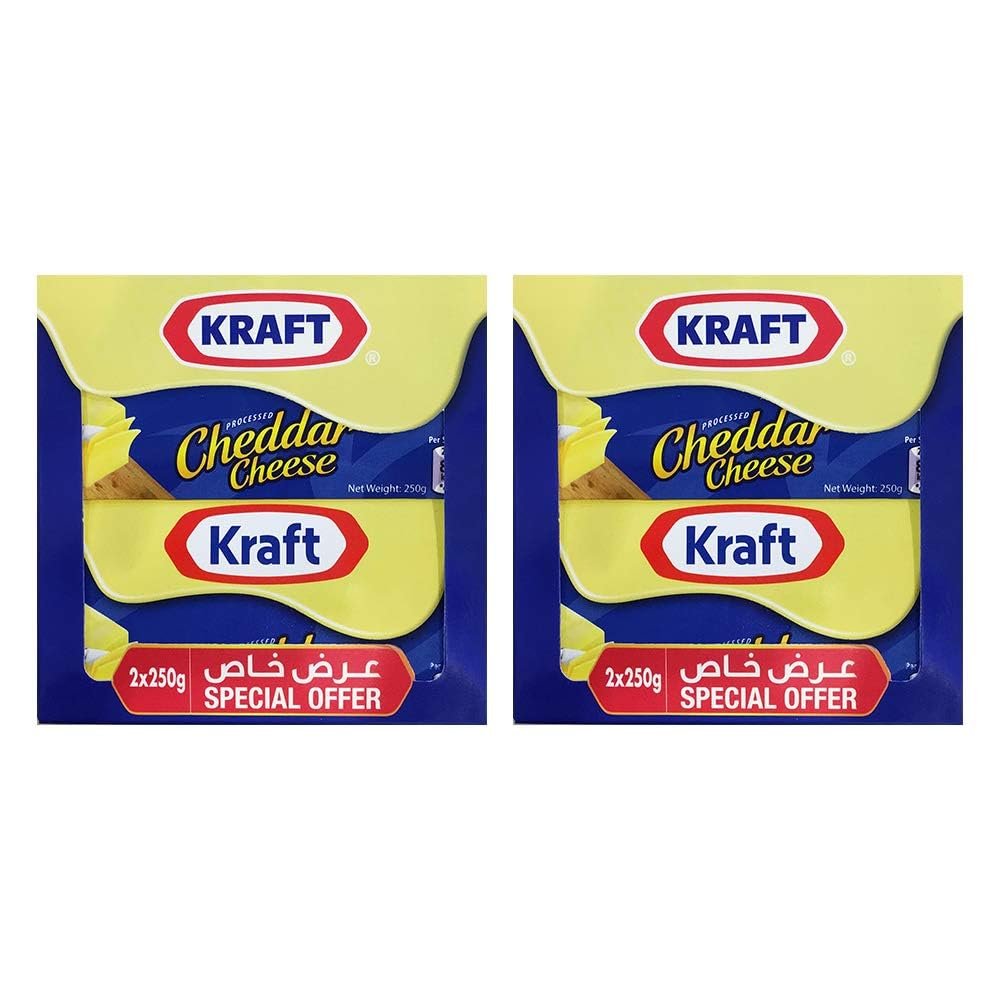 Krafts Cheddar Cheese deliciously creamy taste - Pack of 4 x 250g