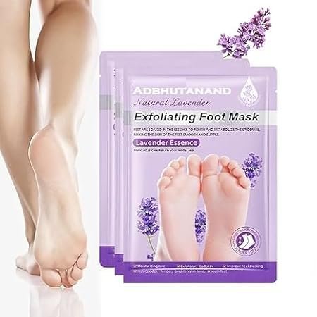 Foot Peel Mask for Dead Skin Removal Dry Cracked Callus Remover Hydrating Sock Deeply Moisturizes Dry & Dull Skin Reduces Pigmentation Make Your Feet Baby Soft Repair Rough Heels - Lavender Essence
