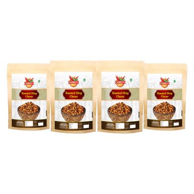 CHANGEZI'S bawarchi khana-Holi Festive Selection roasted chana hing chana|Roasted Hing Jeera Chana High Protein Snack|Vegan snack/Healthy Namkeen -900g*4Pack With Free Holi water balloons