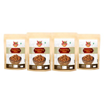 CHANGEZI'S bawarchi khana-Holi Festive Selection roasted chana hing chana|Roasted Hing Jeera Chana High Protein Snack|Vegan snack/Healthy Namkeen -850g*4Pack With Free Holi water balloons