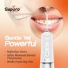 Saporo AquaFlo Water Dental Flosser for Teeth - 300ml Large Detachable Tank - Cordless, Portable & Rechargeable Dental Flosser Teeth Cleaner - IPX7 Waterproof - Removes Plaque & Protects Gums - 2 Nozzle Tips view 3