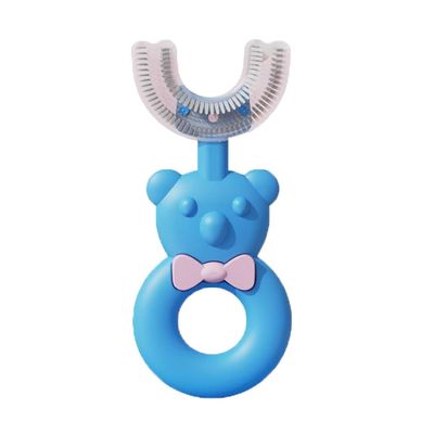 ALFEUS U-Shaped Toothbrush with Silicone Brush Head Gentle Oral Care for Babies & Toddlers (1 Pc)