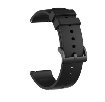 Colorcase Smart Watch Silicon Strap 22mm Compatible With Boat Wave Flex Connect Smart Watch - Silicon Strap Band - Black