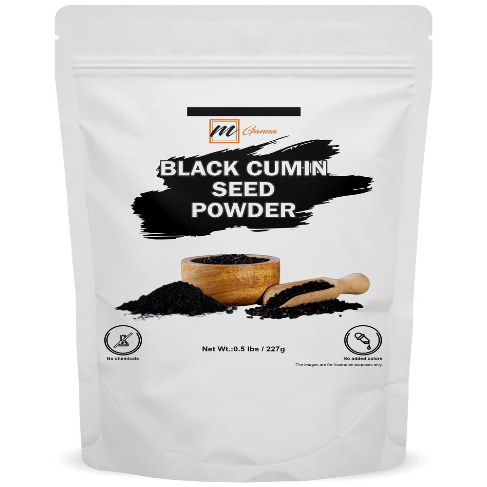 mGanna Black Cumin Seeds Powder/Kalonji/Nigella Sativa 227gm / 0.5 lbs