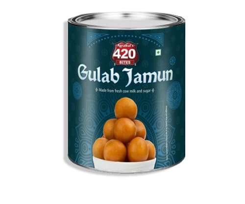 Agrawal's 420 Gulab Jamun | Authentic Indian Sweets Made with Milk Solids & Cardamom | Soft & Spongy | Festive & Celebration Dessert | (500g, 1, count)