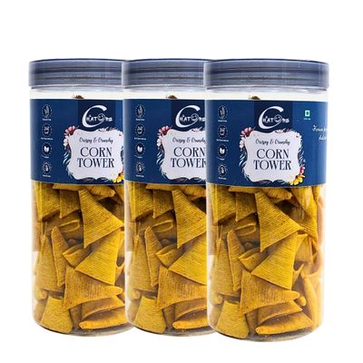 Flavourzs Foods Jodhpur's Flavour Cheatore Corn Tower Handmade & Crispy Snack | No Preservatives | No Added Artificial Materials | Crunchy & Flavorful