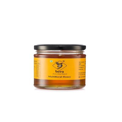 Bee9 Multifloral Honey (250G) | Sahad | Raw And Unprocessed | Rich In Vitamins And Minerals | No Added Sugar & Adulteration | Useful For Immune Support For Adults & Kids