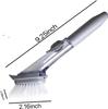 GALV soap Dispensing Dish Brushes Dishwasher Brush with soap Dispenser Long Handled Hydraulic dishwashing Brush Kitchen Tool Cleaning Brushes,Non Stick brushs,Dish Cleaning brushs(Gray)(23.4x5.4 cm) view 2