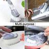 GALV soap Dispensing Dish Brushes Dishwasher Brush with soap Dispenser Long Handled Hydraulic dishwashing Brush Kitchen Tool Cleaning Brushes,Non Stick brushs,Dish Cleaning brushs(Gray)(23.4x5.4 cm) view 3