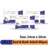 Bmedo Bed Wipes For Adults|Body Sponging| Adult Bath Wipes|Anti Bactrerial |Extra Large, For Men & Women | Travelling Wipes (Pack of 3, 30 Wipes) view 2
