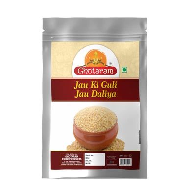 Ghotaram Vegan Barley Dalia | Hordeum vulgare Porridge with High Fiber | Jau Villoo Dalia | Sprouted Barley Jau Daliya Dalia | Natural Pearl Jav Javh Porridge | Pure & Tasty Fibrous Guli Rabdi-980g