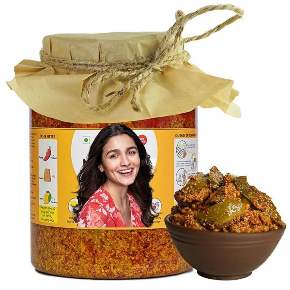 Adivine Mango Pickle 1kg Mango Pickles Homemade | Traditional Indian Achar | Less Oil Aam ka achar home made Pickle in fresh | Dry Sukha Aam Ka Achaar made with Organic Methods & Preservative free