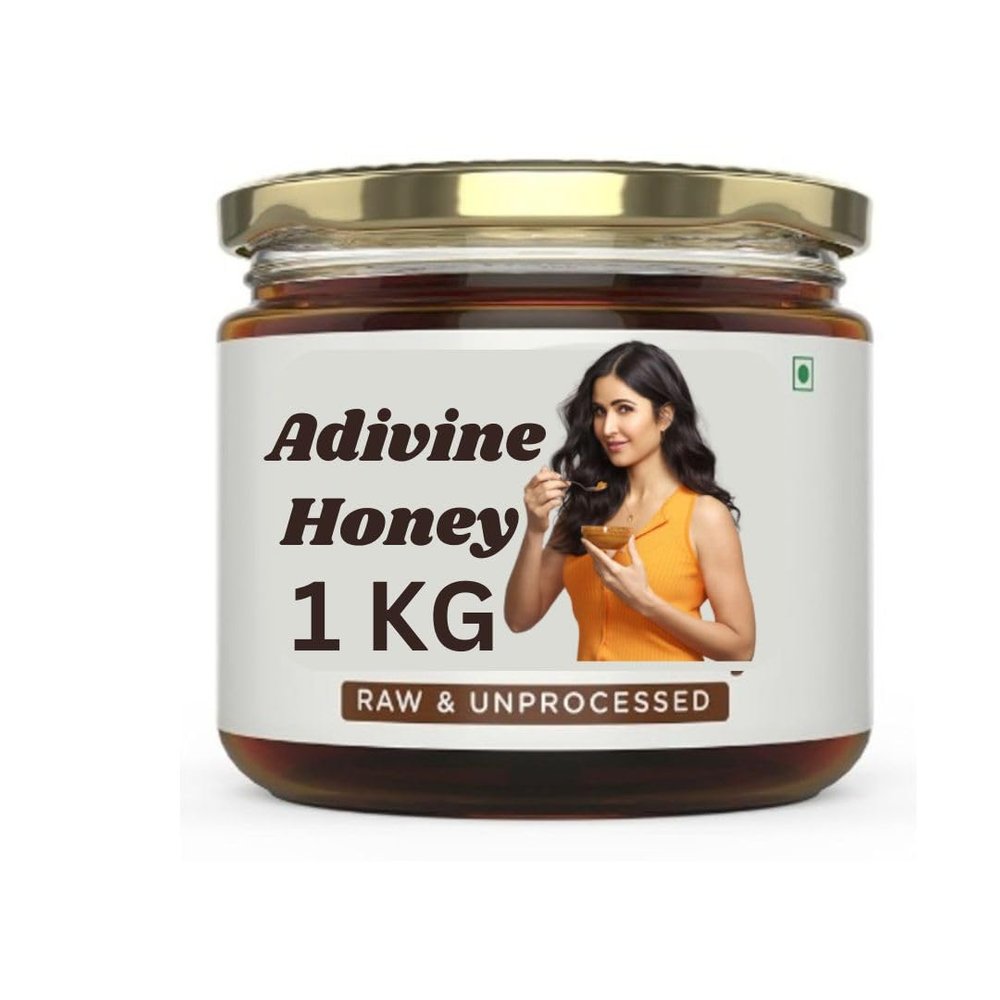 Adivine's Raw Organic Honey 1 KG | 100% Pure NMR Tested | Raw and Unprocessed